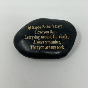Happy Father's Day "You Are My Rock" Engraved Stone Love You Dad